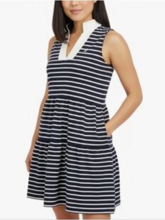 ⚓️ NWT NAUTICA JEANS STRIPED TIERED DRESS